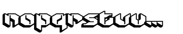 Alboth Extrude Left Font LOWERCASE