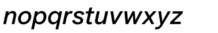 Albra Grotesk Medium Italic Font LOWERCASE