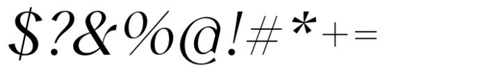 Albra Sans Light Italic Font OTHER CHARS
