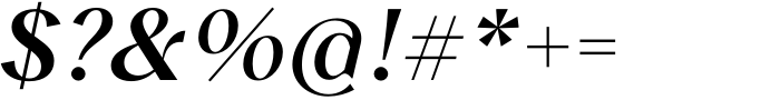 Albra Sans Medium Italic Font OTHER CHARS
