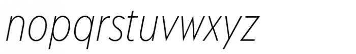 Albula Condensed Pro Extra Light Oblique Font LOWERCASE