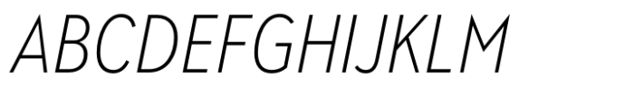 Albula Condensed Pro Light Oblique Font UPPERCASE