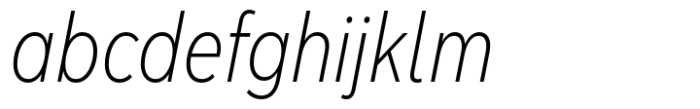 Albula Condensed Pro Light Oblique Font LOWERCASE