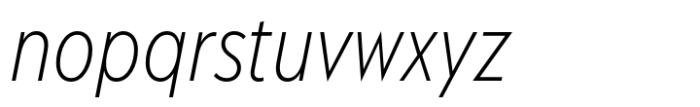 Albula Condensed Pro Light Oblique Font LOWERCASE