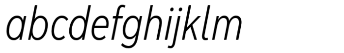 Albula Condensed Pro Semi Light Oblique Font LOWERCASE