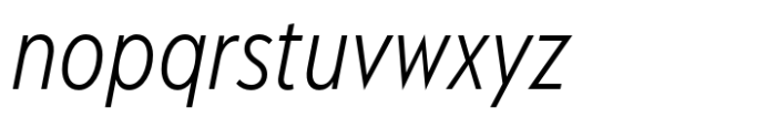 Albula Condensed Pro Semi Light Oblique Font LOWERCASE