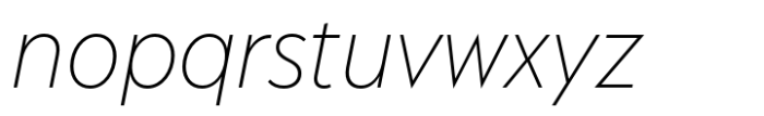 Albula Narrow Pro Extra Light Oblique Font LOWERCASE
