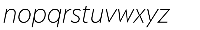 Albula Narrow Pro Light Oblique Font LOWERCASE