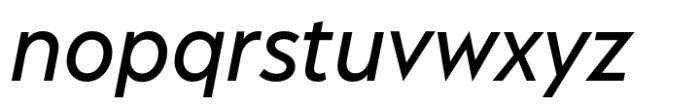 Albula Narrow Pro Medium Oblique Font LOWERCASE
