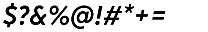 Albula Narrow Pro Semi Bold Oblique Font OTHER CHARS
