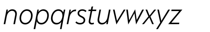 Albula Narrow Pro Semi Light Oblique Font LOWERCASE