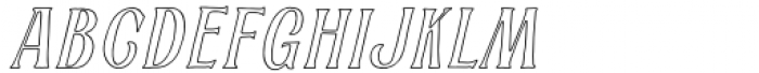 Alburgone Outline Slanted Font LOWERCASE