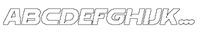 Aldercy Pixel Outline Font UPPERCASE