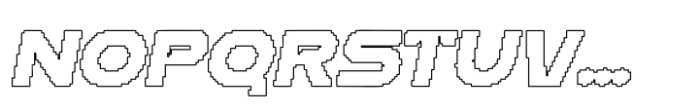 Aldercy Pixel Outline Font UPPERCASE