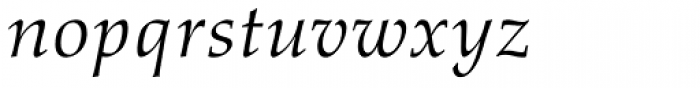 Aldus Italic Font LOWERCASE