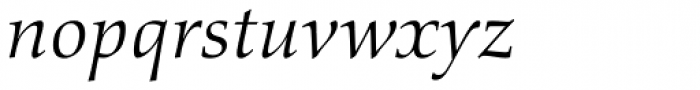 Aldus nova Pro Book Italic Font LOWERCASE