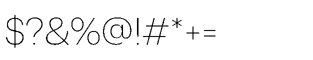 Alecrim Extra Light Font OTHER CHARS