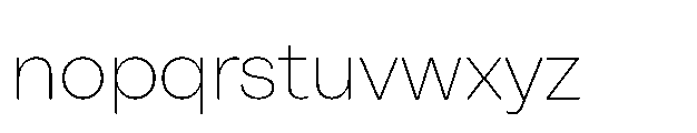 Alecrim Extra Light Font LOWERCASE
