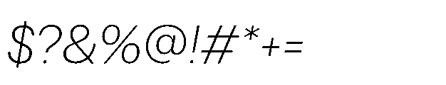 Alecrim Light Italic Font OTHER CHARS
