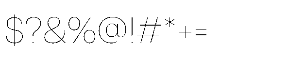 Alecrim Thin Font OTHER CHARS
