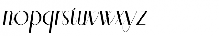 Aleesya Rose Extra Light Italic Font LOWERCASE