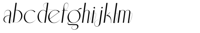 Aleesya Rose Thin Italic Font LOWERCASE