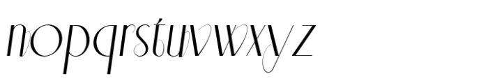 Aleesya Rose Thin Italic Font LOWERCASE