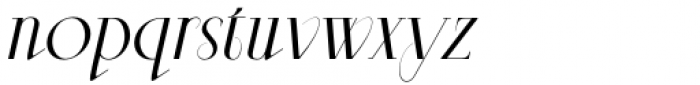 Aleesya Serif Extra Light Italic Font LOWERCASE
