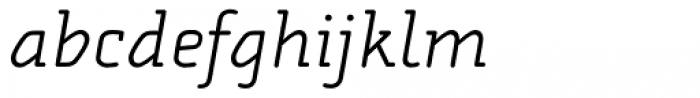 Alega Serif Light Italic Font LOWERCASE