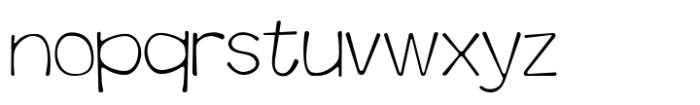 Alekan Rounded Light Font LOWERCASE