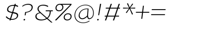 Aleksa Extra Light Italic Font OTHER CHARS