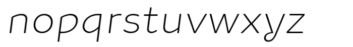 Aleksa Extra Light Italic Font LOWERCASE