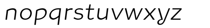 Aleksa Light Italic Font LOWERCASE