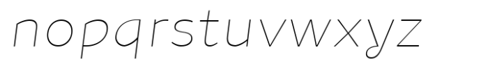 Aleksa Thin Italic Font LOWERCASE