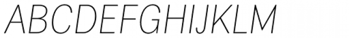 Alergia Grotesk Condensed Thin Italic Font UPPERCASE