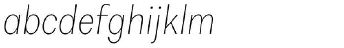 Alergia Grotesk Condensed Thin Italic Font LOWERCASE