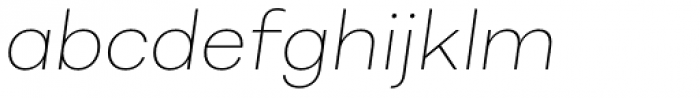 Alergia Grotesk Wide Thin Italic Font LOWERCASE