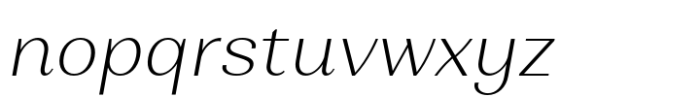 Alethia Next Extra Light Italic Font LOWERCASE