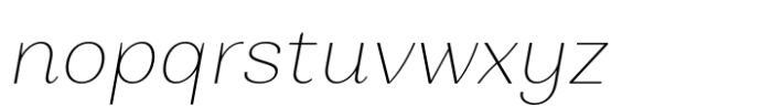 Alethia Next Thin Italic Font LOWERCASE