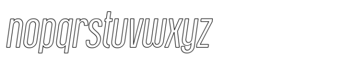 Alexis Rody Oblique Outline Font LOWERCASE