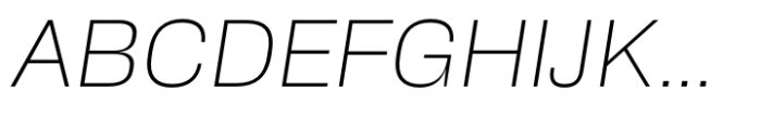 Alfabet Extra Light Italic Font UPPERCASE