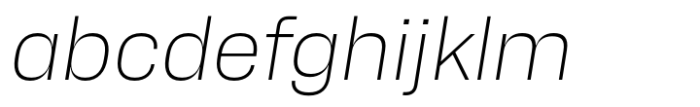 Alfabet Extra Light Italic Font LOWERCASE