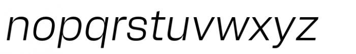Alfabet Light Italic Font LOWERCASE