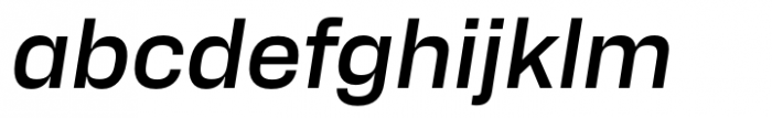 Alfabet Medium Italic Font LOWERCASE