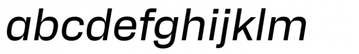 Alfabet Regular Italic Font LOWERCASE