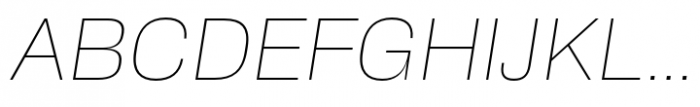 Alfabet Thin Italic Font UPPERCASE