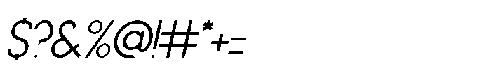 Alfaza Italic Regular Font OTHER CHARS