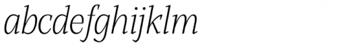 Alga Extralight Italic Font LOWERCASE