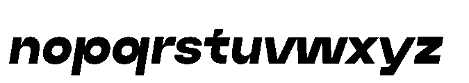 Algan Extra Black Italic Font LOWERCASE