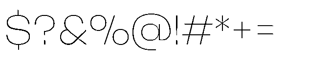 Algan Thin Font OTHER CHARS